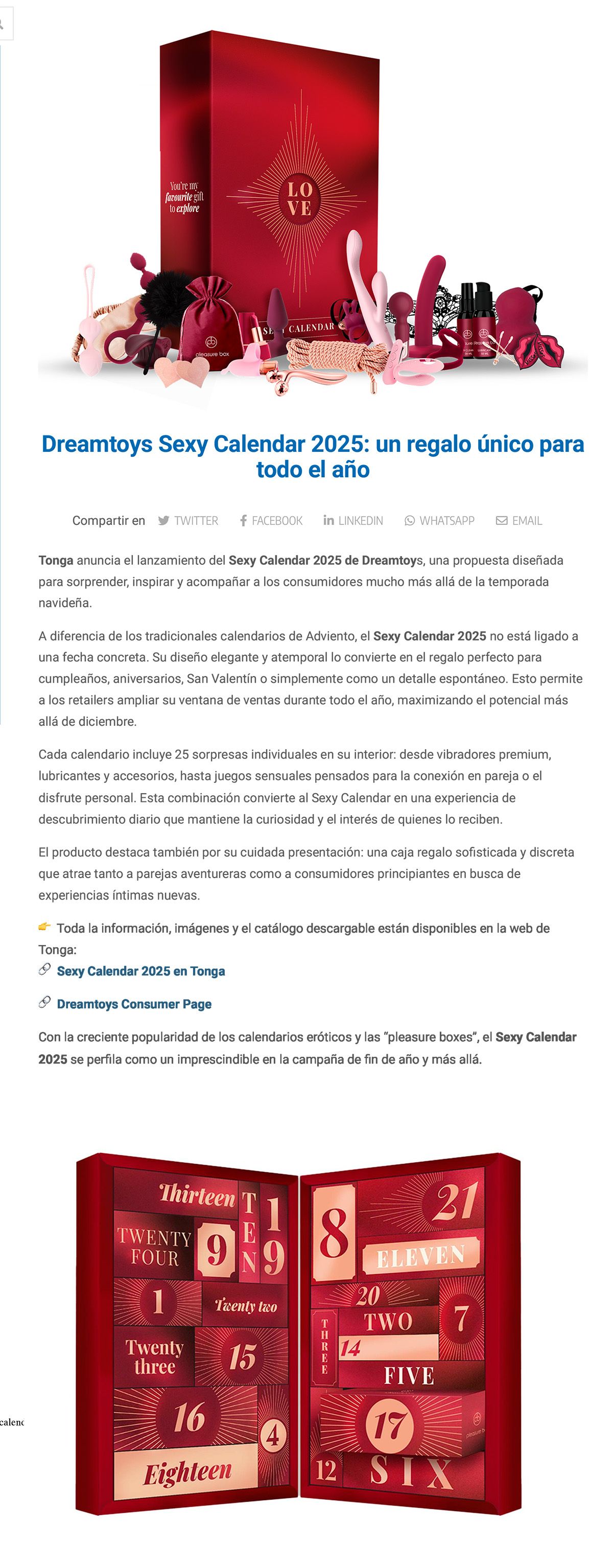 2025-10 Sugextions Online - Dreamtoys Sexy Calendar